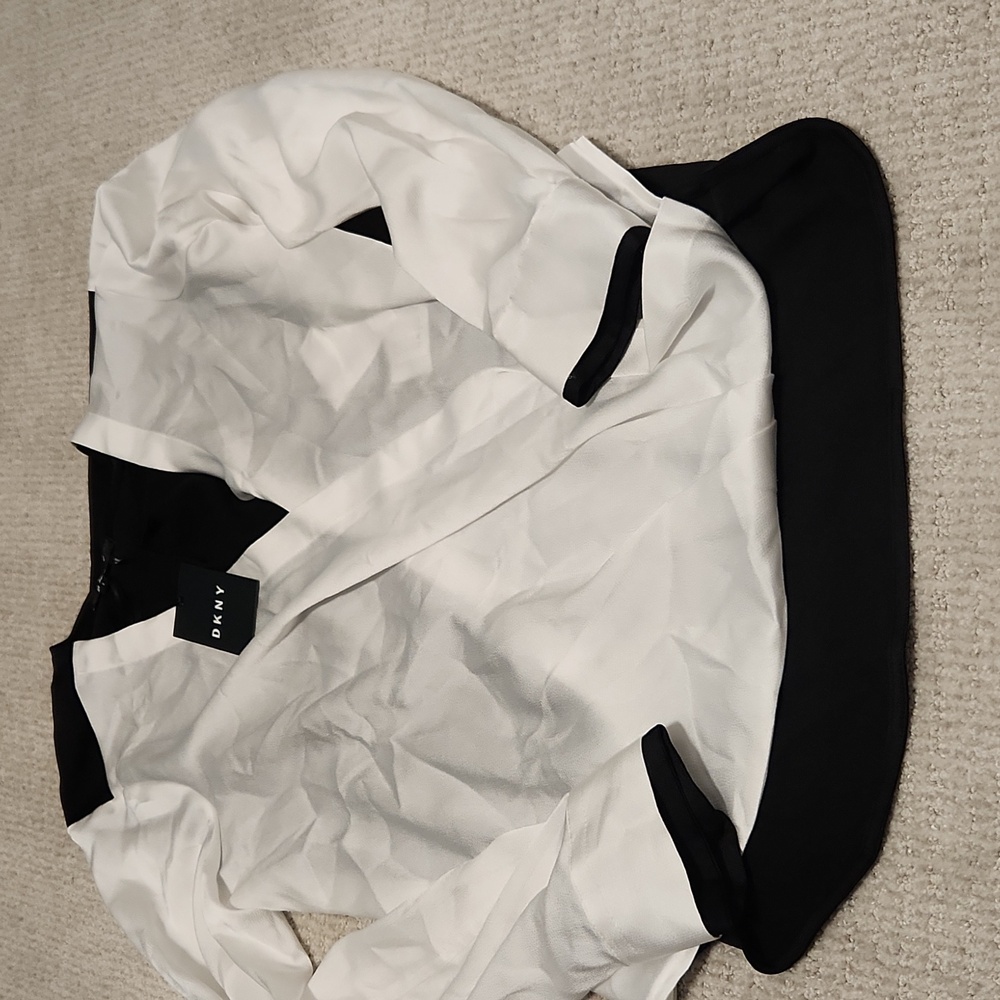 DKNY cross front blouse